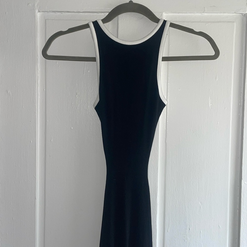Long black dress with back and side cut out